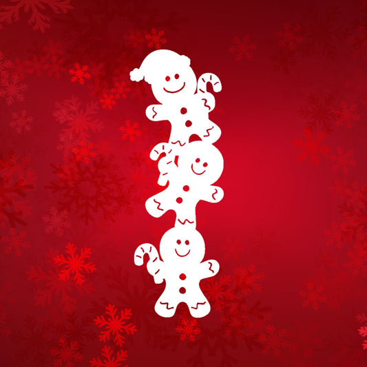 Raamsticker kerst gingerbread men