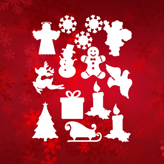 Raamsticker kerstfiguren 2